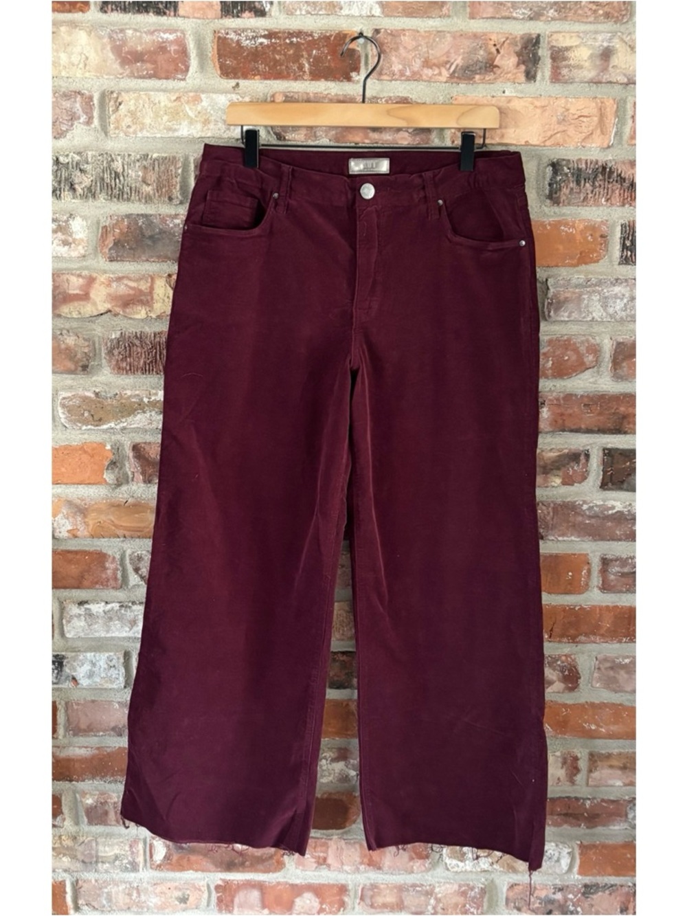 KUT Burgundy Miller Fab Ab Wide Leg Pants, 10